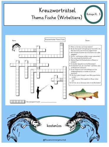 fisch kreuzworträtsel